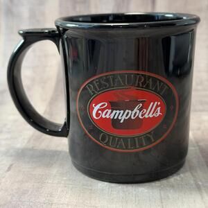 VTG Campbell's Restaurant Quality PLASTIC Mug Black Soup Broth Cup
